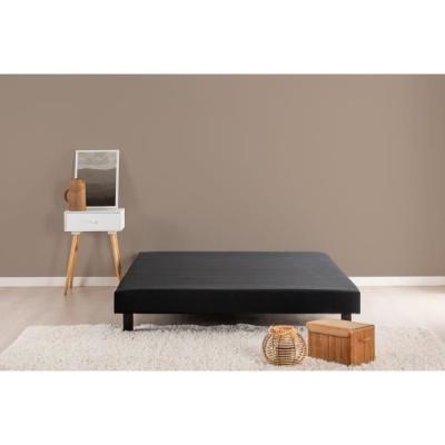 Sommier tapissier 160x200 cm noir avec pieds inclus par DEKO DREAM Rakenne. Le choix parfait pour un confort optimal!
