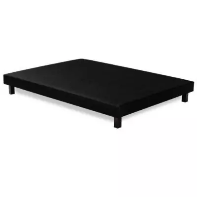Sommier tapissier 160x200 cm noir avec pieds inclus par DEKO DREAM Rakenne. Le choix parfait pour un confort optimal!