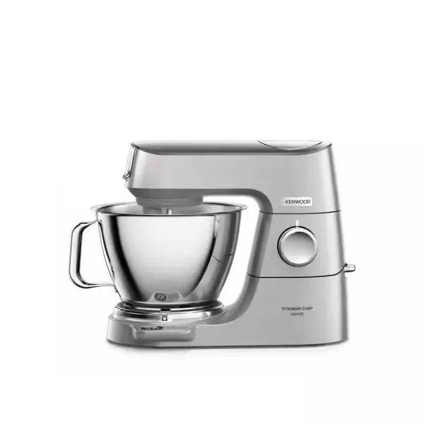 KENWOOD KVC85.124.SI - Robot pâtissier Titanium Chef Baker - 2 bols en inox 3,5L et 5L - Balance intégrée 6kg - Blender 1,8L