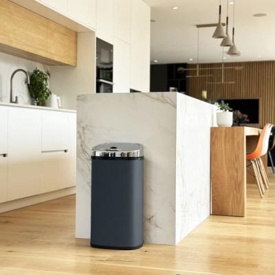 Poubelle de cuisine automatique LARGO - 42 L - Inox gris mat