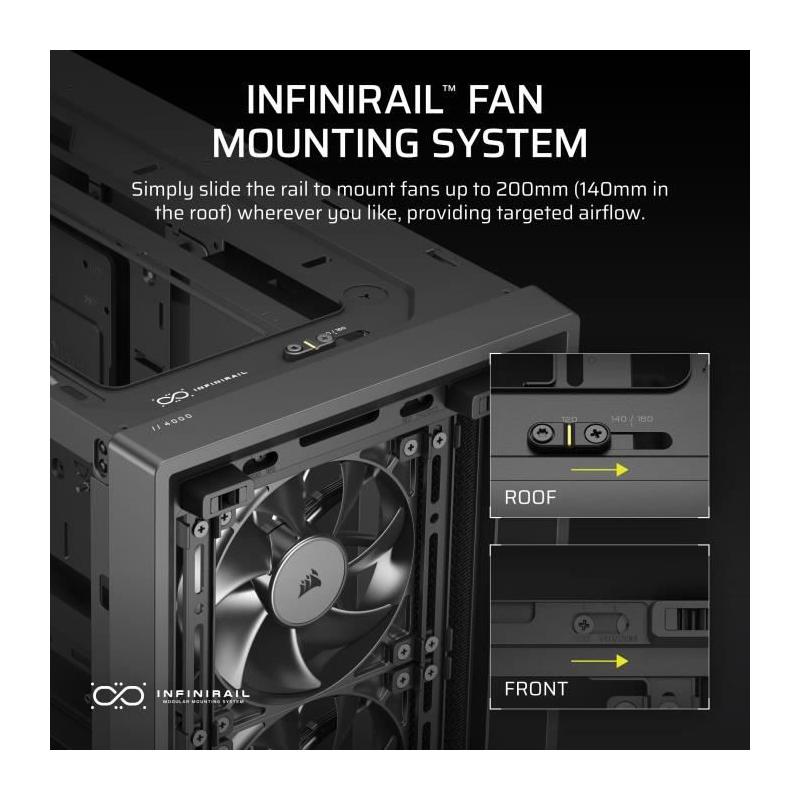 Boîtier PC CORSAIR FRAME 4000D RS Noir - Moyen-tour