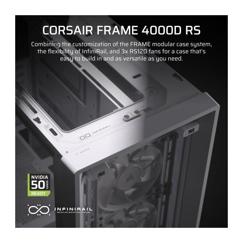Boîtier PC CORSAIR FRAME 4000D RS Blanc - Moyen-tour