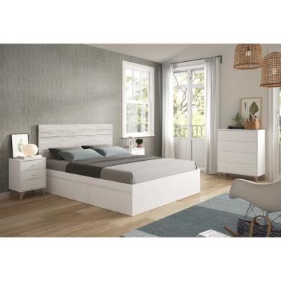 Commode Blanc - Style Doux - 4 Tiroirs - 95 x 77.5 x 40 cm