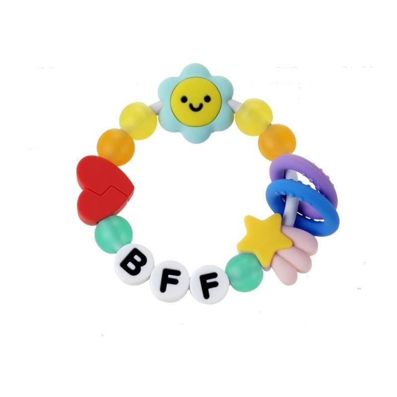 Bracelet de dentition de l'amitié - INFANTINO - 316790 - Silicone - Best Friend Forever