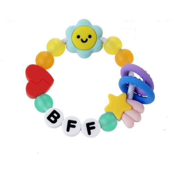 Bracelet de dentition de l'amitié - INFANTINO - 316790 - Silicone - Best Friend Forever Amis pour la vie