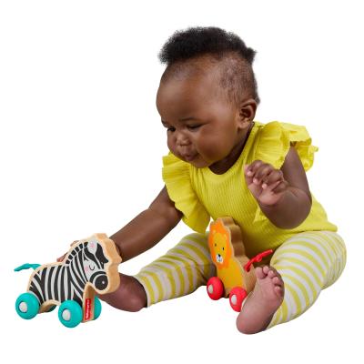 Fisher-Price – Animaux à Pousser en Bois