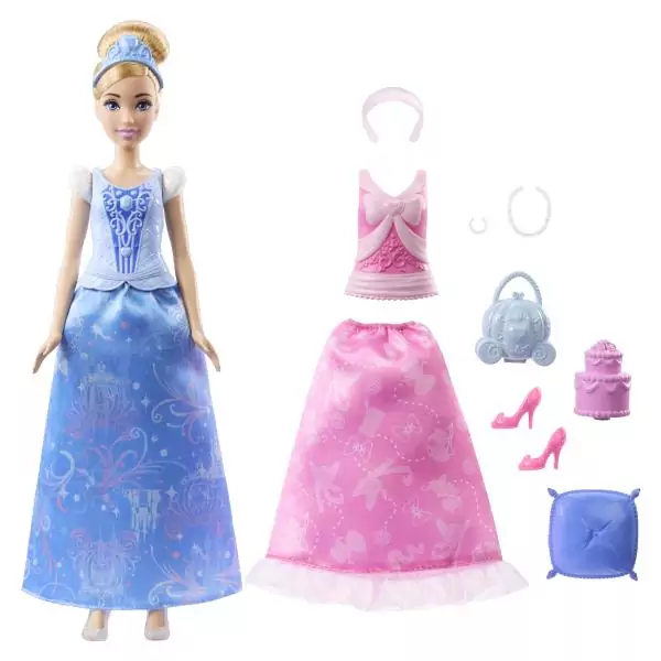 Princesses Disney-Poupée Cendrillon Et Tenues-Coffret Avec Accessoires - 3 ans+- JCR95