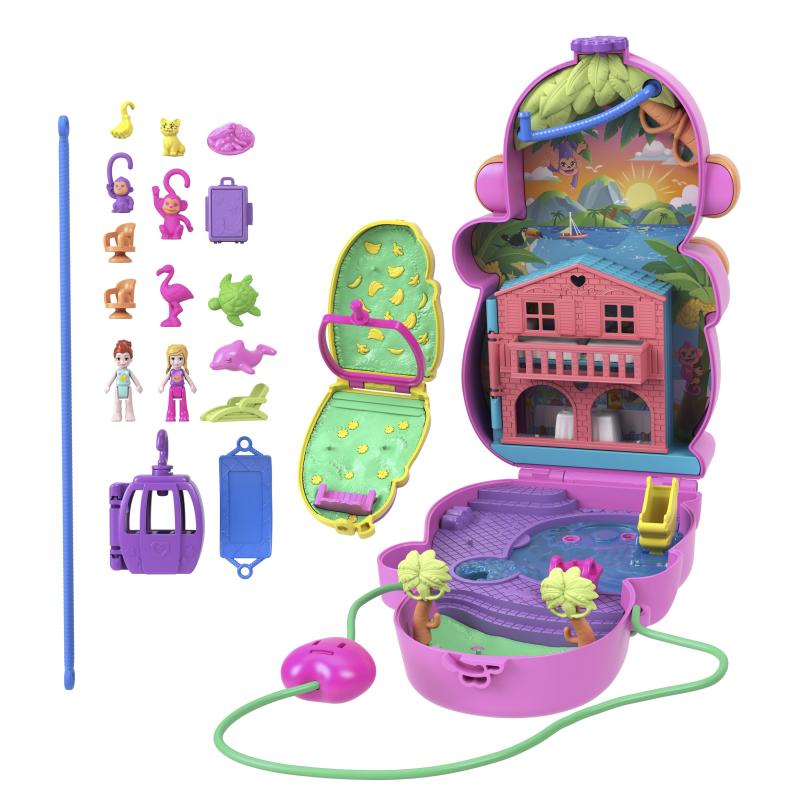 Polly Pocket Coffret Maman Singe et Son Bébé