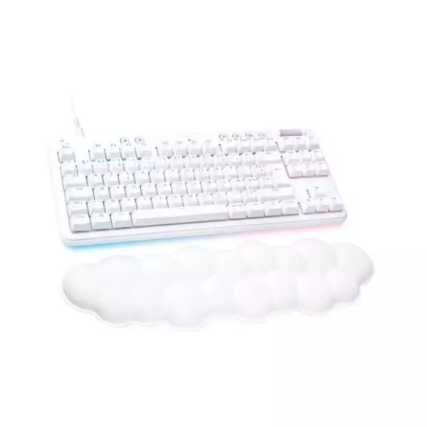 Clavier gamer - Filaire - Logitech G - G713 - AZERTY - Mécanique - Switch Tactile GX Brown - Repose-poignets - White Mist