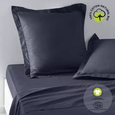 Taie d'oreiller bio certifié GOTS - 63x63 cm - Oeko-Tex