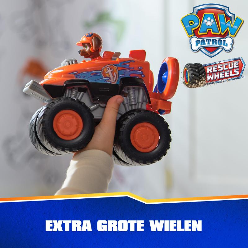 PAW Patrol - Pat Patrouille - Véhicule Figurine Zuma Rescue Wheels - Voiture Figurine À Collectionner - 2 Projectiles -