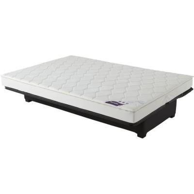 Clic-clac EMYLIA 2/3 places - Matelas DUNLOPILLO 13 cm - Tissu Noir