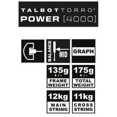 Raquette de squash TALBOT TORRO POWER 4000 - Performance ultime