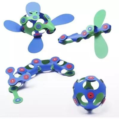 Amusez-vous avec Itsy CLIXO - Jeu magnétique 18 pièces - Bleu/vert Amusez-vous avec Itsy CLIXO - Jeu magnétique 18 pièces - Bleu/vert