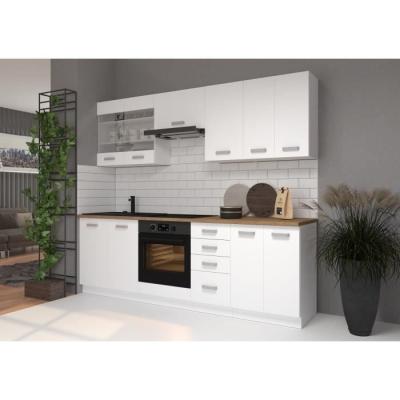 Meuble bas 2 portes blanc 60x52x82 cm - Plan de travail non inclus