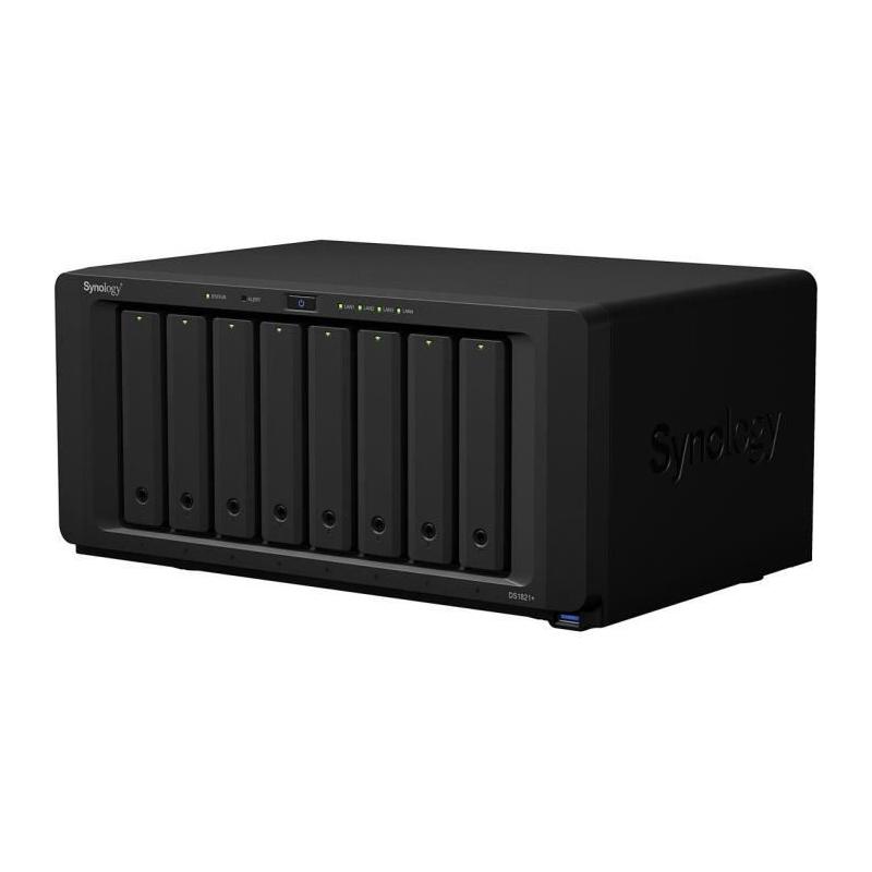 Serveur NAS SYNOLOGY DiskStation DS1821+ - Performances AMD Ryzen - 8 baies