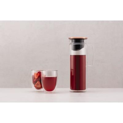 Pichet infuseur en verre BODUM Biasca - Couvercle cuivre - 1.2 l
