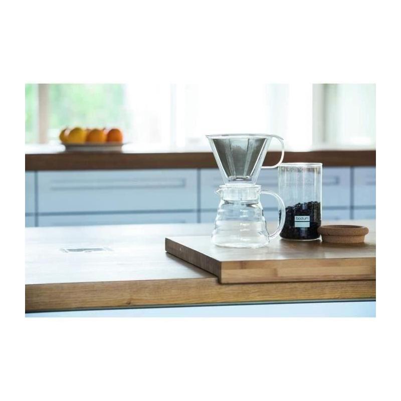 Cafetière BODUM Melior 8 tasses - Maille inox - Transparent