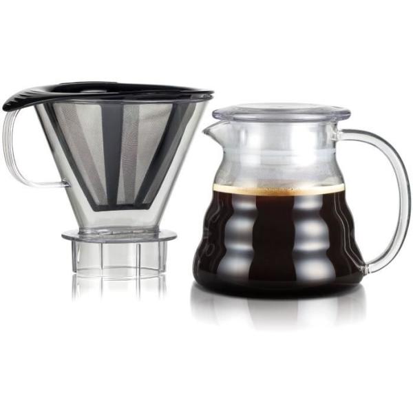 Cafetiere - BODUM - Melior - Filtre permanent maille inox - 5 tasses - 0.6 l - Transparent