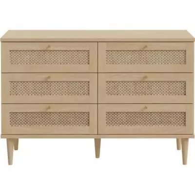 Commode 3 tiroirs CALASETTEA Chêne - 120,1 x 41,4 x 80 cm