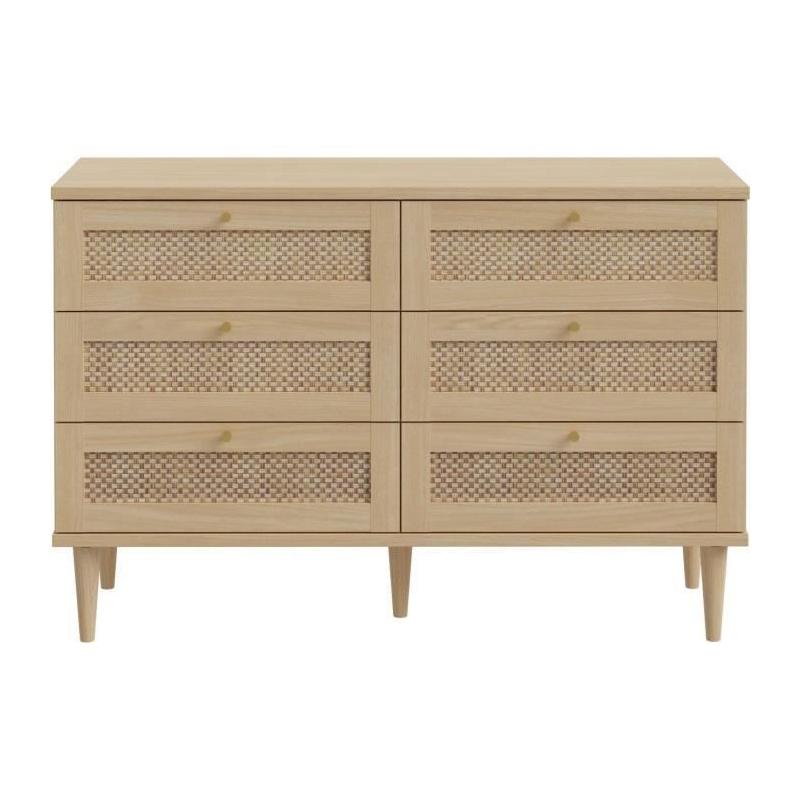 Commode 3 tiroirs CALASETTEA Chêne - 120,1 x 41,4 x 80 cm