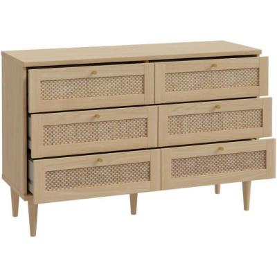 Commode 3 tiroirs CALASETTEA Chêne - 120,1 x 41,4 x 80 cm