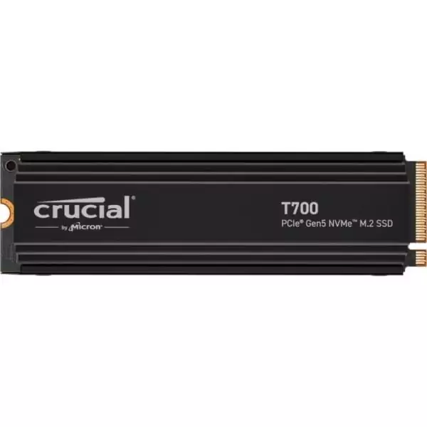 SSD interne - Crucial - T700 - 2 To - avec Diss - PCIe 5.0 - 12 400 Mo/s lecture - 11 800 Mo/s écriture