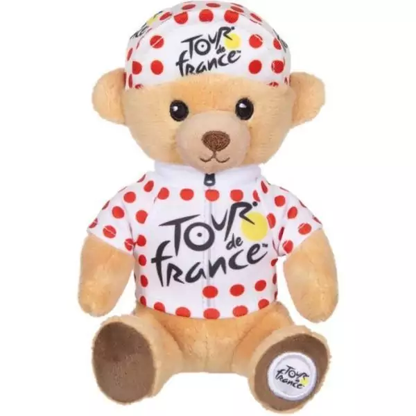 Peluche - GIPSY TOYS - Tour De France - OURS MAILLOT A POIS 15 CM