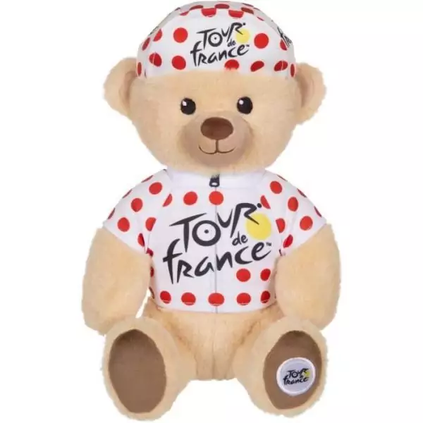 Peluche - GIPSY TOYS - Tour De France - OURS MAILLOT A POIS 24 CM