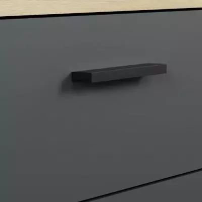 Meuble TV Tyler Urbain Gris Anthracite - Chene Miel Meuble TV Tyler Urbain Gris Anthracite - Chene Miel