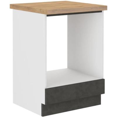 Meuble bas pour four encastrable - Gris mat élégant - L 60 x P 51,6 x H 85 cm