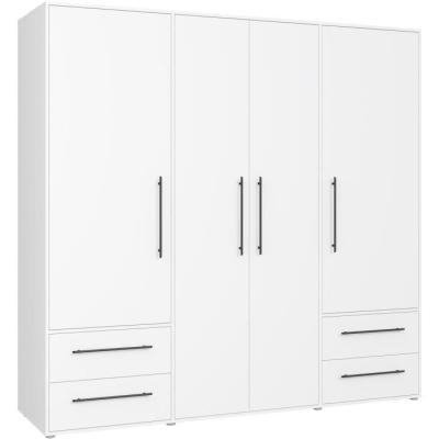 Armoire de chambre MOKKARIS blanc mat - Spacieuse et élégante