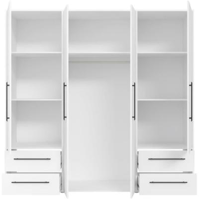Armoire de chambre MOKKARIS blanc mat - Spacieuse et élégante