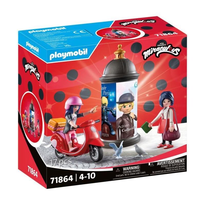 Débloquez l'aventure avec PLAYMOBIL 71864 Miraculous: Marinette & Kagami en scooter
