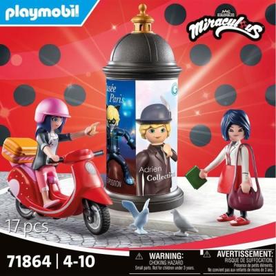 Débloquez l'aventure avec PLAYMOBIL 71864 Miraculous: Marinette & Kagami en scooter