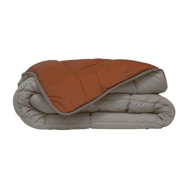 Couette chaude Microfibre 400g/m² Galet & Gingembre 220x240cm
