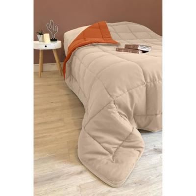 Couette chaude Microfibre 400g/m² Galet & Gingembre 220x240cm