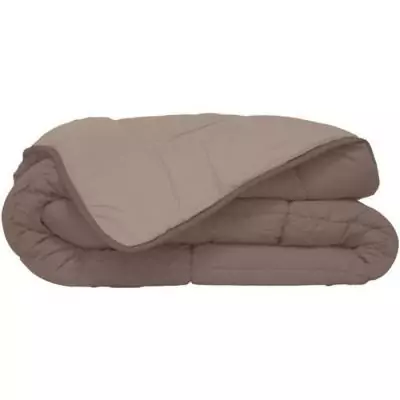 Couette légère Microfibre 200g/m² 220x240cm Taupe & Lin