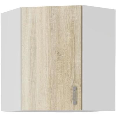 Meuble d'angle SARA - Chene Sonoma - L59xP59xH71,5 cm