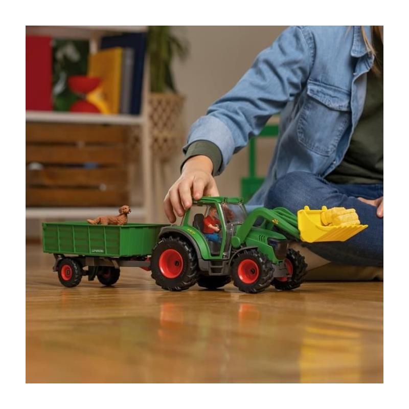 Tracteur et remorque Schleich avec figurines pour enfants