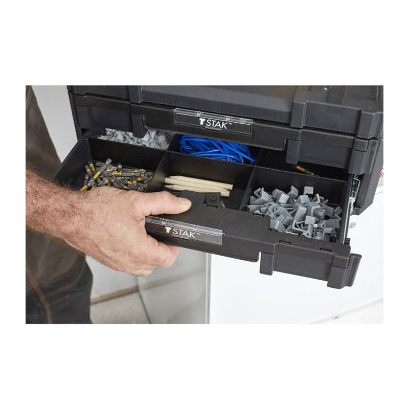 Mallette 2 tiroirs Tstak-Fatmax Stanley 8l - Pratique et robuste