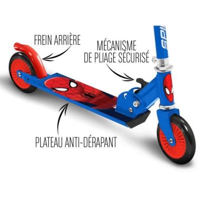Trottinette Pliable SPIDERMAN - Idéale pour les enfants
