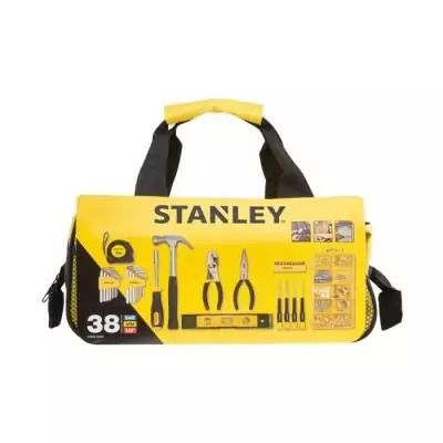 Ensemble d'outils STANLEY 38 pièces en métal noir Ensemble d'outils STANLEY 38 pièces en métal noir