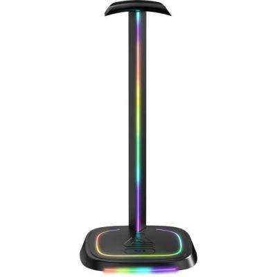 Support casque gamer G-Lab K-STAND-NEON RGB avec Hub USB/C, Éclairage RGB - Noir