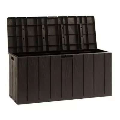 Coffre de jardin BRAVO - Résine - Marron - Capacité 270L
