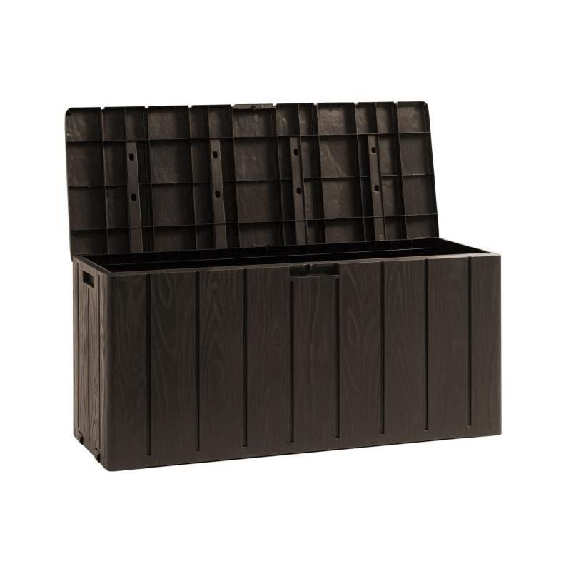 Coffre de jardin BRAVO - Résine - Marron - Capacité 270L