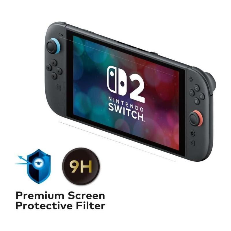 Protection d'écran verre trempé premium pour Nintendo Switch 2 - Anti-lumière bleue