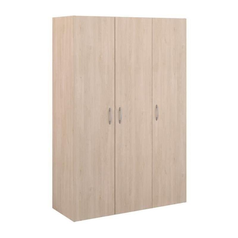Armoire EASY LIFE Chene clair - 3 portes battantes - L120,2cm • PARISOT