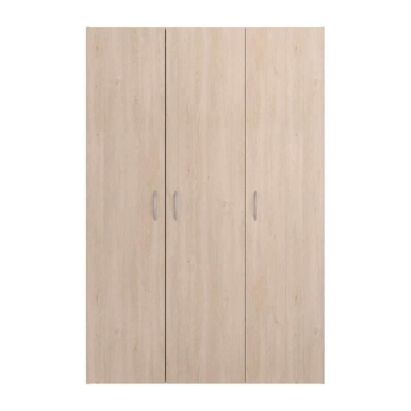 Armoire EASY LIFE Chene clair - 3 portes battantes - L120,2cm • PARISOT