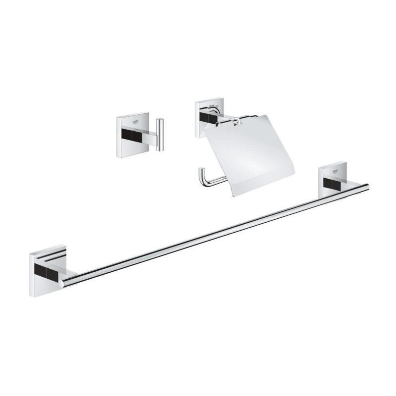 Ensemble d'accessoires 3 en 1 GROHE Start Cube - Chromé